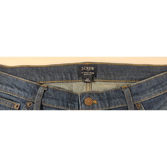 9" mid-rise skinny jean in signature stretch j crew sz 33 EUC ankle cigarette - Picture 6 of 10